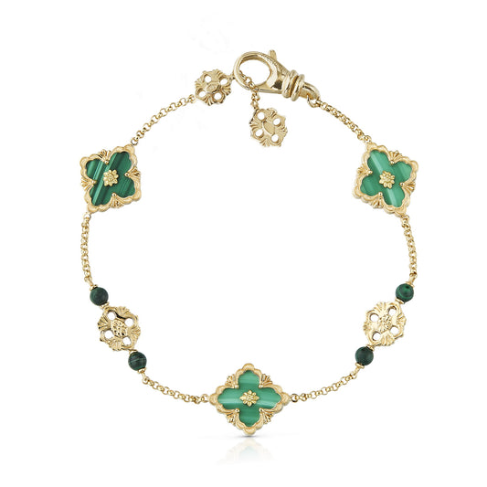 BQLT-SZ353804 agate version 3-flower ling-shaped flower European style four-leaf clover bracelet