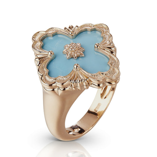 BQLT-JZ401344 ring, European four-leaf clover, large size, ling-shaped flower