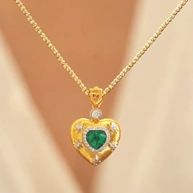 BQLT-XL967429 surrounding stone heart-shaped pendant heart-shaped stone 4.4X4.2X2.5mm