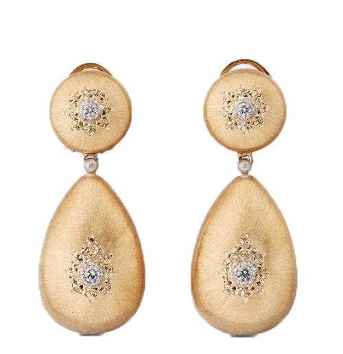 BQLT-JAUEAR006136 light gold surface flower earrings