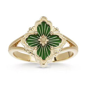BQLT-JZ186367 version-European four-leaf clover enamel ring