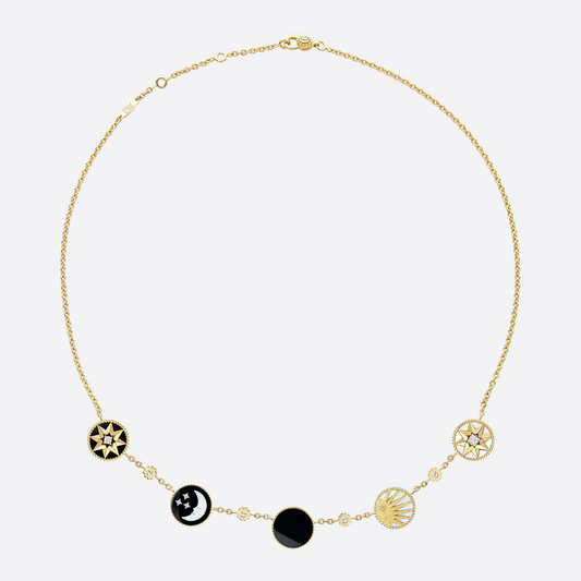 DA-JSAM90551 Star Moon Disc Necklace