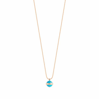 BJ-G33PA500 single diamond rotating necklace