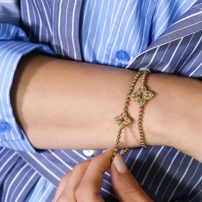 LBT-ADR777BR3030扭绳四叶草手链