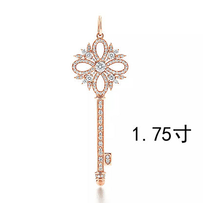 TIF60010980客版满镶马眼雪花钥匙吊坠1.75寸