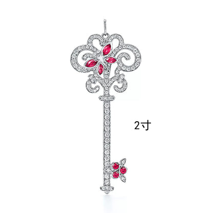 TIF60664196 full diamond dragonfly butterfly key pendant 2 inches