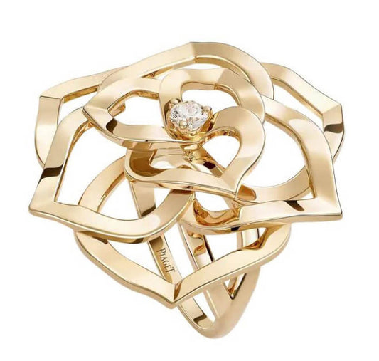 BJ-G34UV600 single diamond hollow rose ring