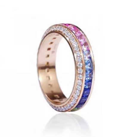 BJ-G34P7868 princess swivel ring (center stone 1.8mm)