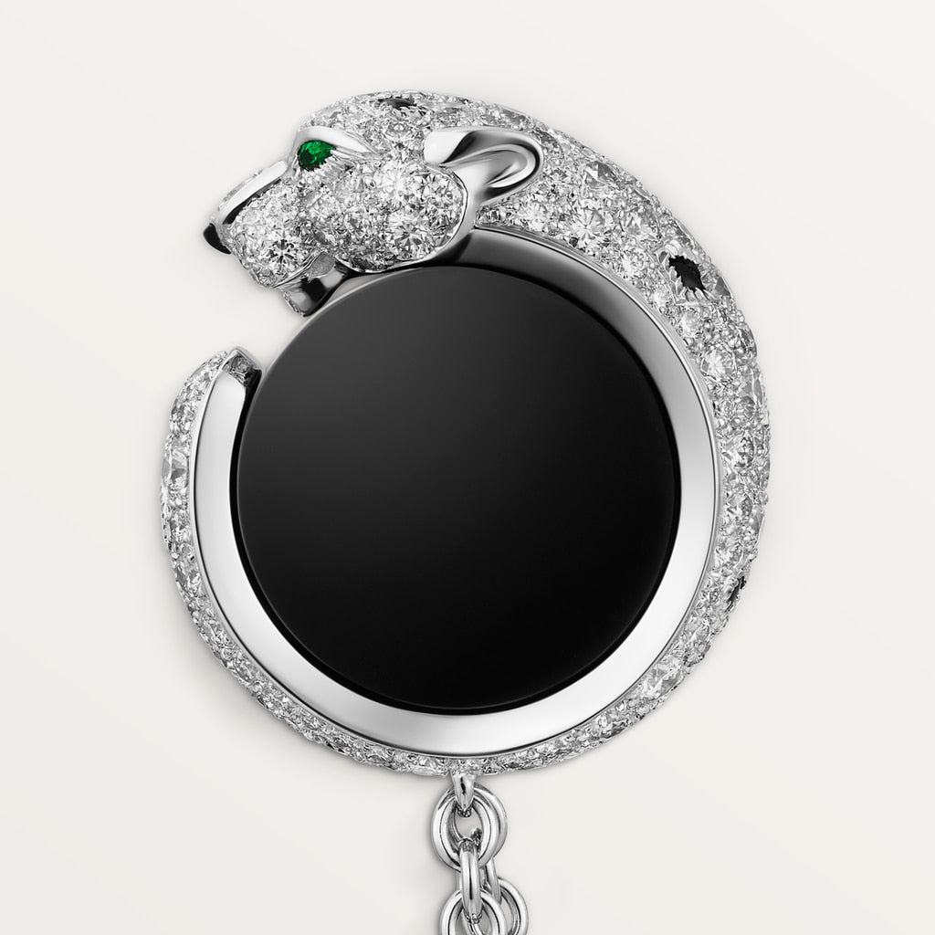KDY-OG000338 straight full diamond agate leopard brooch