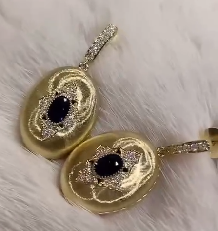 BQLT-ES397127 twisted rope braided diamond-shaped four-leaf clover colorful treasure earrings