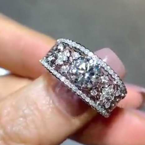 BQLT-JZ123694 figure eight wide hollow ring