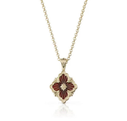 BQLT-JAUPEN014934 small gold ribbon enamel European style four-leaf clover