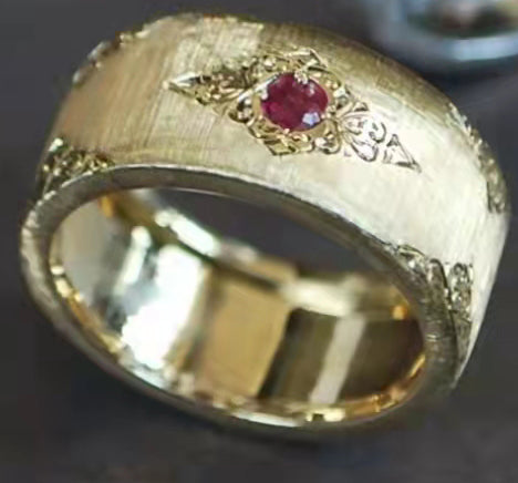 BQLT-JZ906881 ruby ​​flower ring