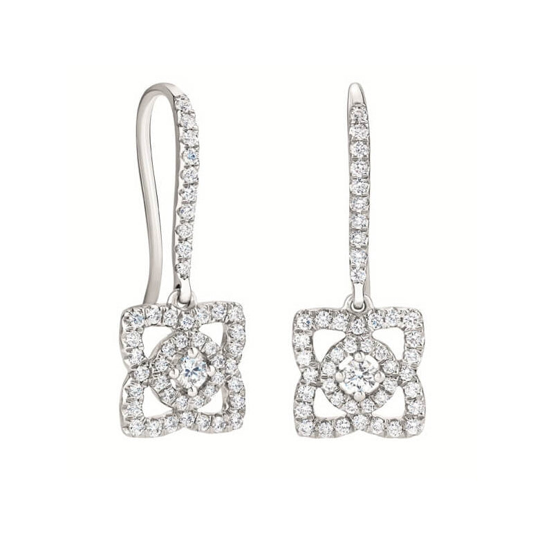 DBES-E102144 plum blossom diamond earrings