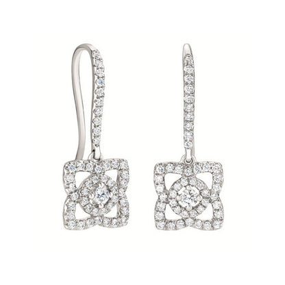 DBES-E102144 plum blossom diamond earrings
