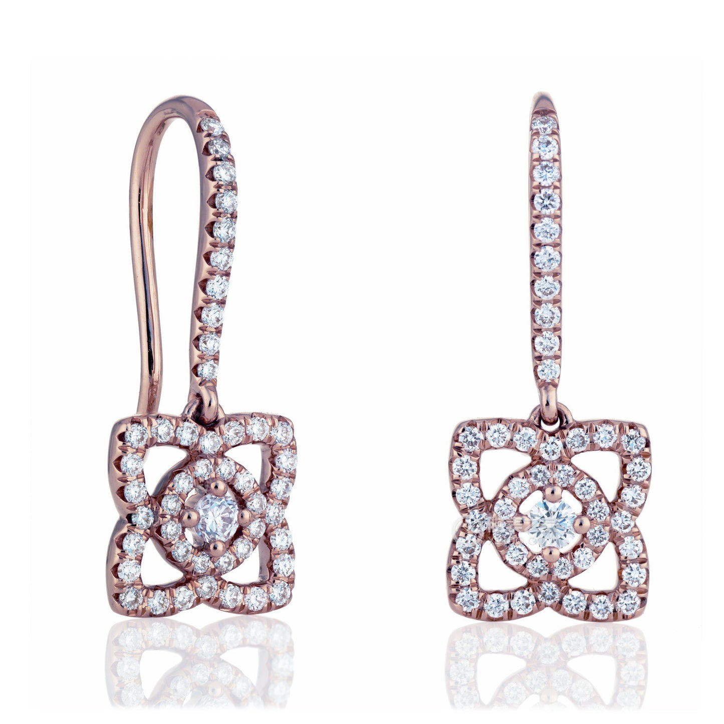 DBES-E102144 plum blossom diamond earrings