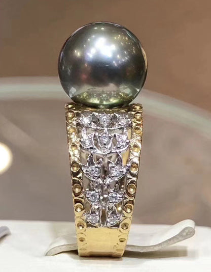 BQLT-JZ563712蜂巢蕾丝网格树叶珍珠（14.2mm）