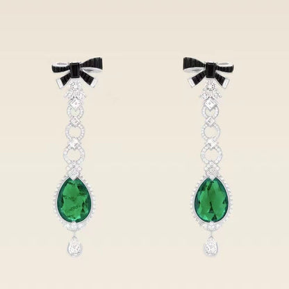 JH006495 square bow earrings