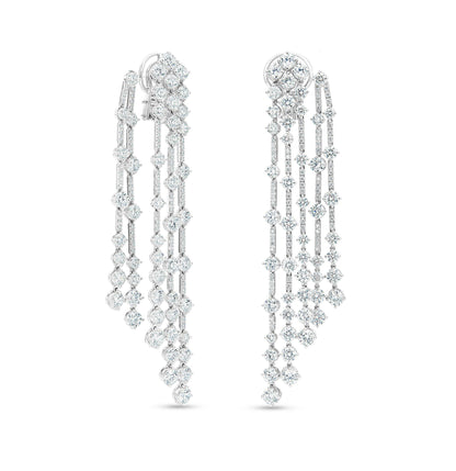 DBES-E102156 five tassel diamond earrings