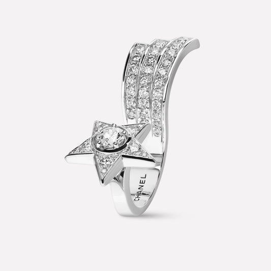 XNE-J12118 inlaid diamond-five-pointed star trailing ring