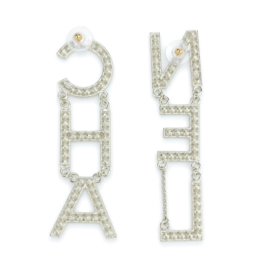 XNE-J21540 letter dew edge diamond earrings