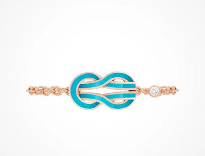 FLD-4B0960 Agate Twist Rope Buckle Chain Ring