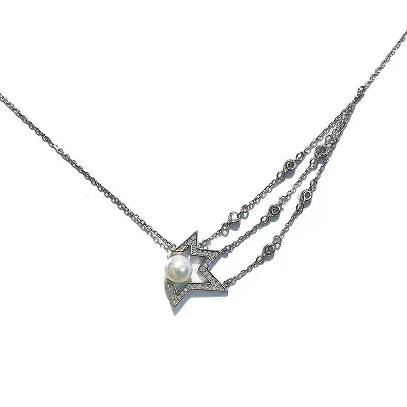 TSQ-453镶钻星星珍珠吊坠