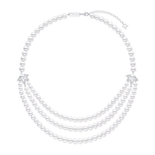 TSQ-175 Pearl Star Necklace