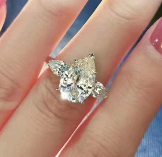 GLF-7027021 five-claw double shoulder water drop ring