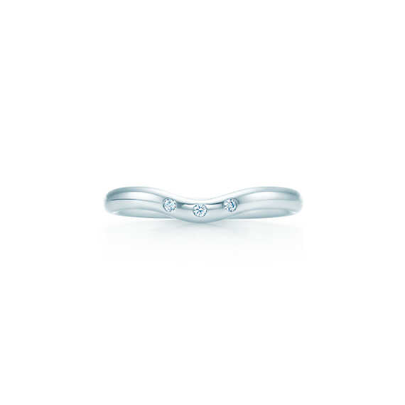 TIF44933400 3 diamond curved ring 12#