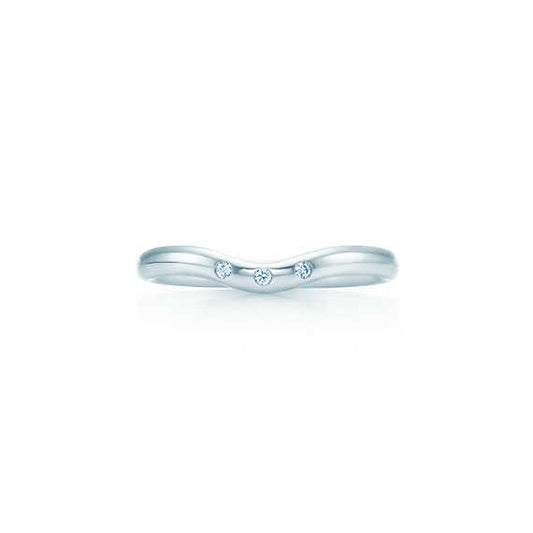 TIF44933400 3 diamond curved ring 12#