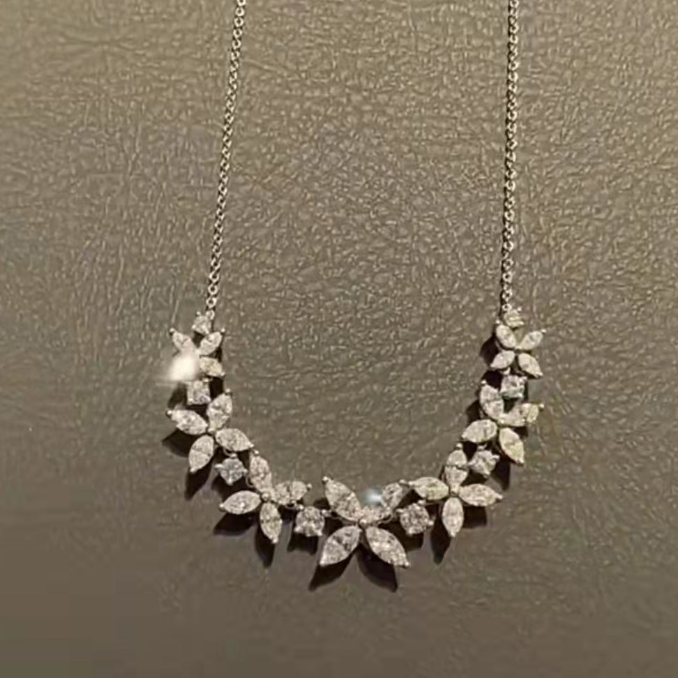 TIF68573598四叶马眼钻花蔟项链