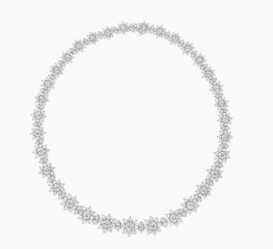 HW-NKDPNASMSF大圆钻雪花中号项链
