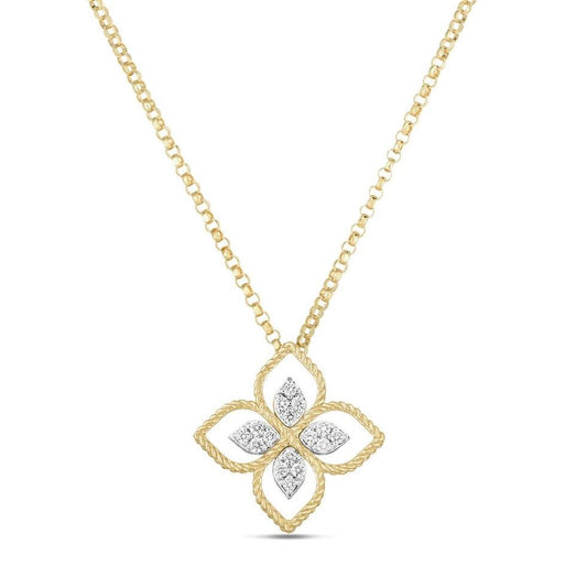 LBT-ADR777CL2665扭绳四叶草镂空镶钻吊坠