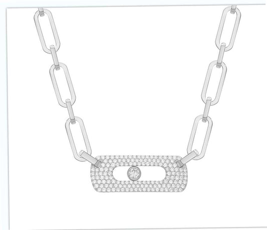 MSK-12095 full diamond movable pendant