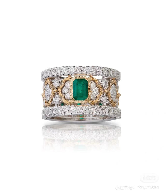 BQLT-JZ849283 bezel lace straight arm ring