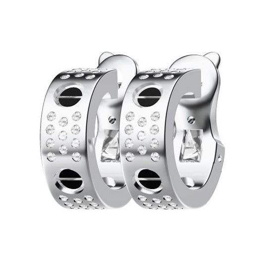 KDY-Q1718068 diamond-encrusted agate screw short ear clip