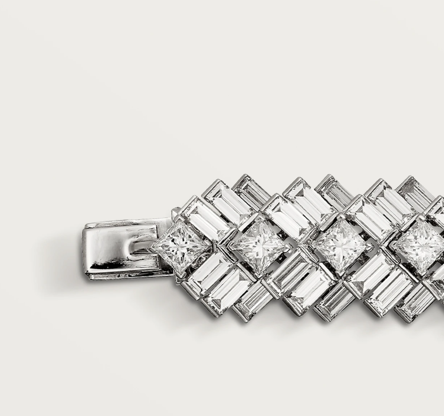 KDY-H6019817 square diamond ladder square set bracelet