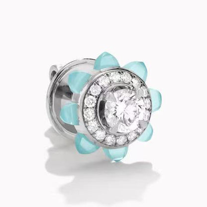 MR-TIPT-E11尖锥圆环耳钉主石0.25ct