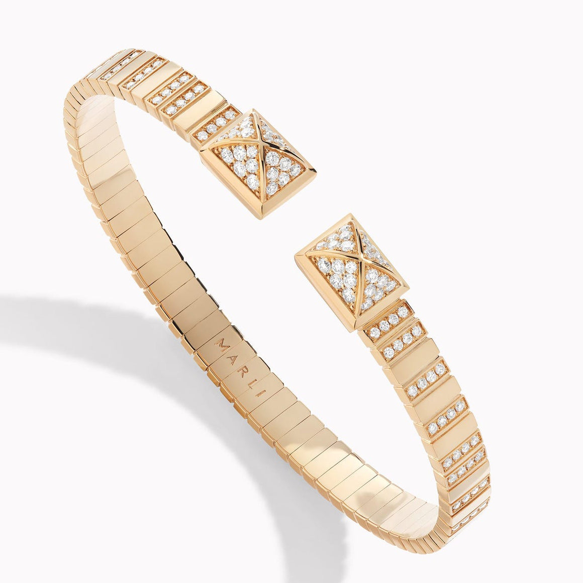 MR-CLEO-B101 conical pagoda bracelet with diamonds 17#