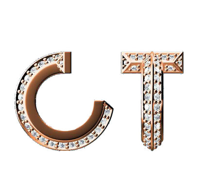 TIF-69184807T字剑脊圆环半钻耳钉