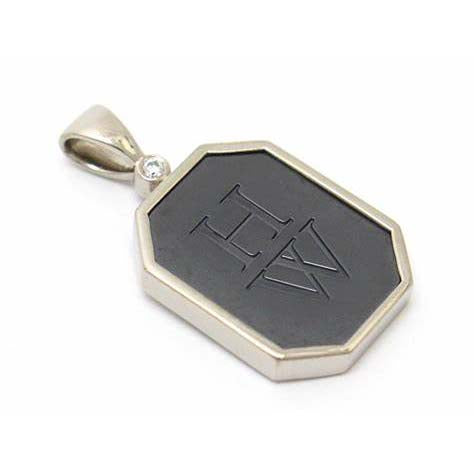 HW-CMD79888598-logo octagonal pendant, single diamond, small octagonal