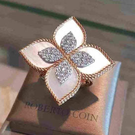 LBT-OP321560扭绳飞镖四叶草25mm戒指