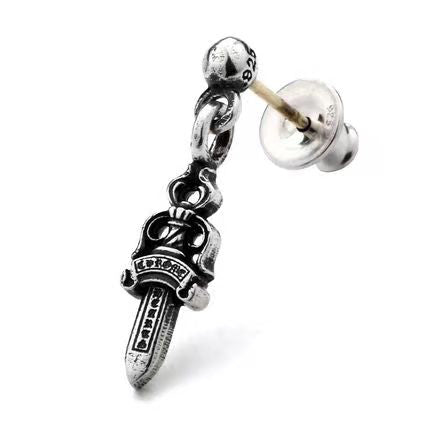 KLX-ES26741306 Sanskrit sword light gold earrings