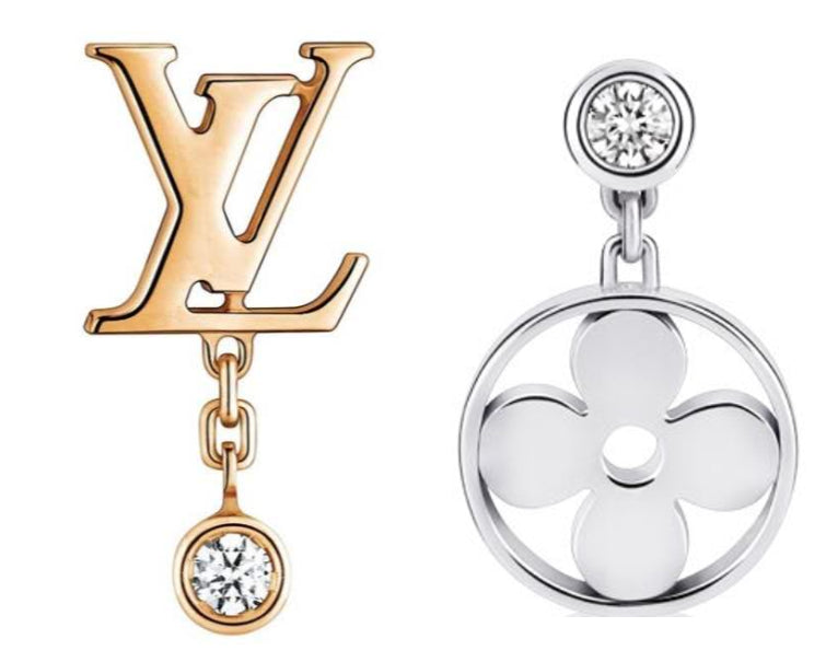 LV-Q96168 letter logo plum blossom mark earrings