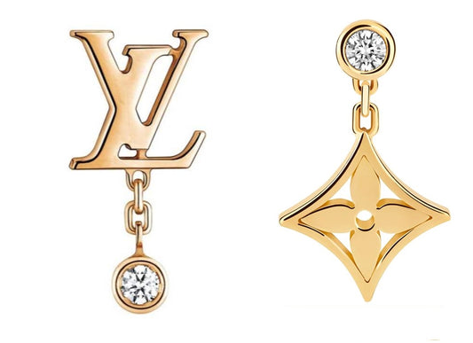 LV-Q96544 letter logo plum blossom mark earrings