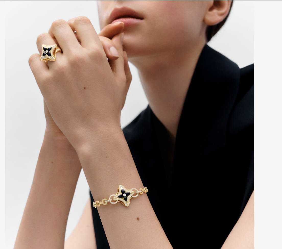 LV-Q95929 black agate plum dart bracelet