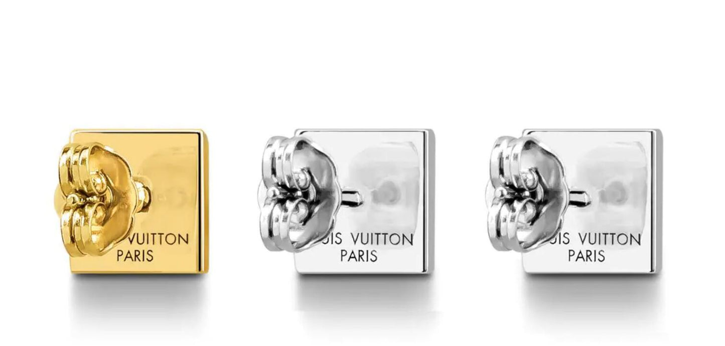 LV-Q34101 square LOGO plum blossom dart earrings