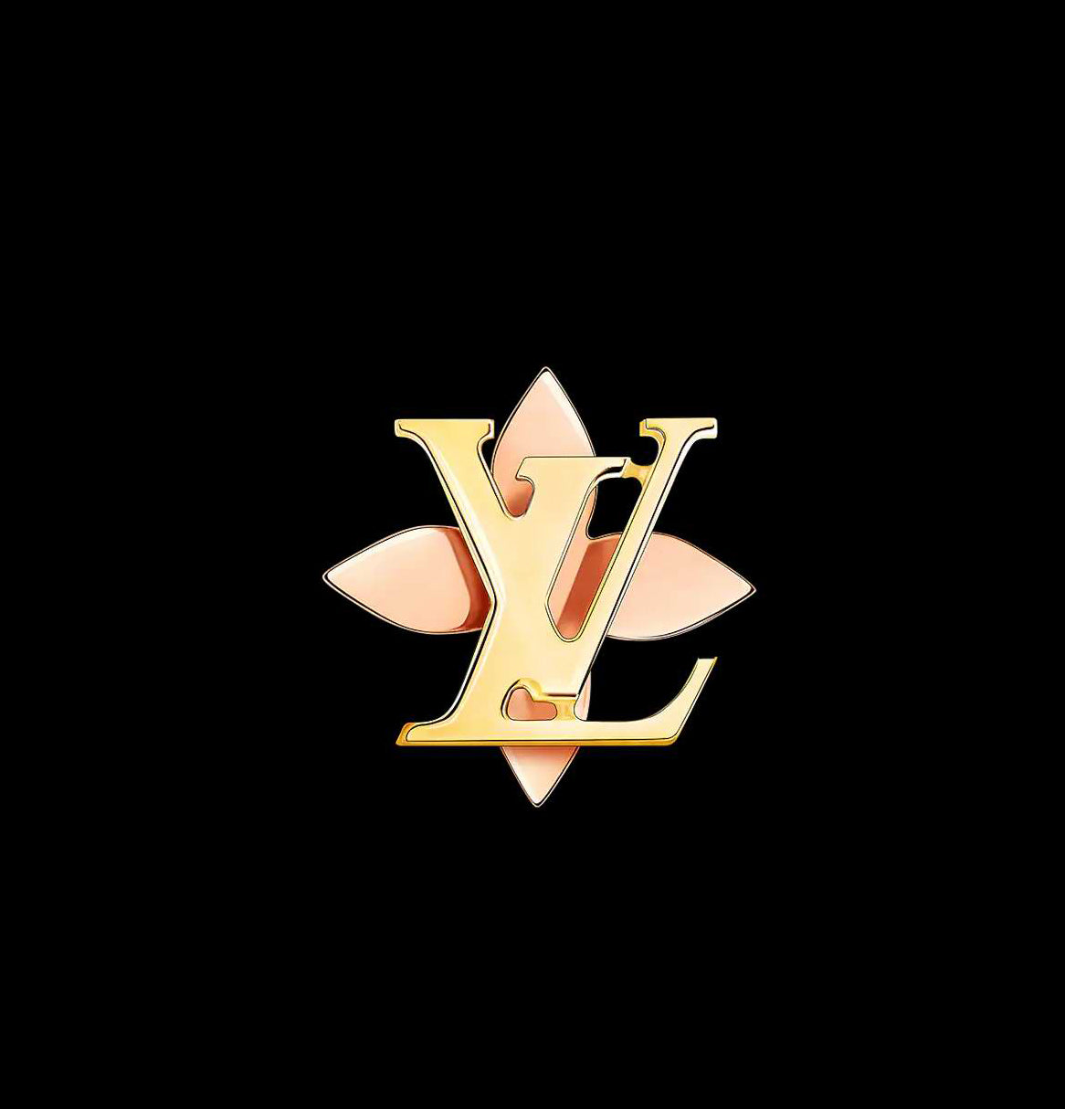 LV-Q06172双面四叶草字母logo耳钉