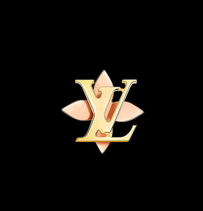 LV-Q06172双面四叶草字母logo耳钉